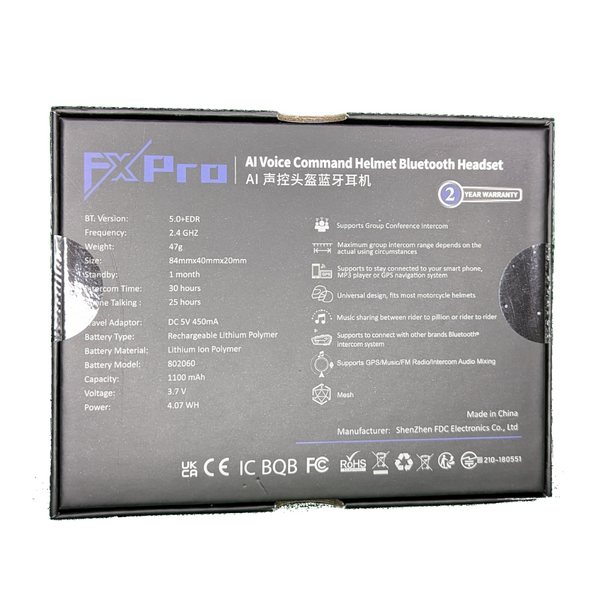 FX Pro Helmet Intercom