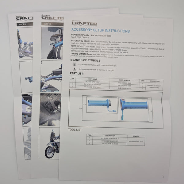 CFMOTO 450MT Heated Grips - Genuine