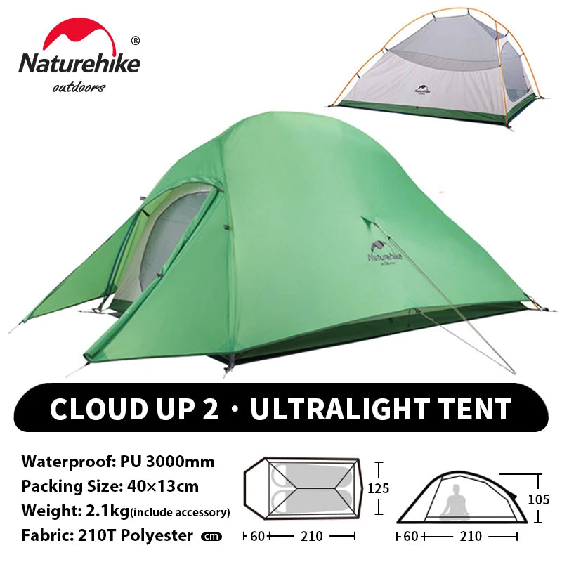 Naturehike Cloud Up 2 Man Ultra Light Moto Camping Tent