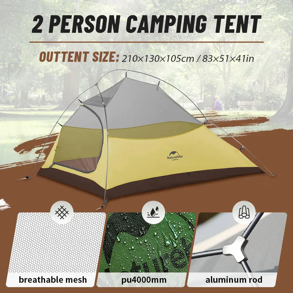 Naturehike Cloud Up 2 Man Ultra Light Moto Camping Tent