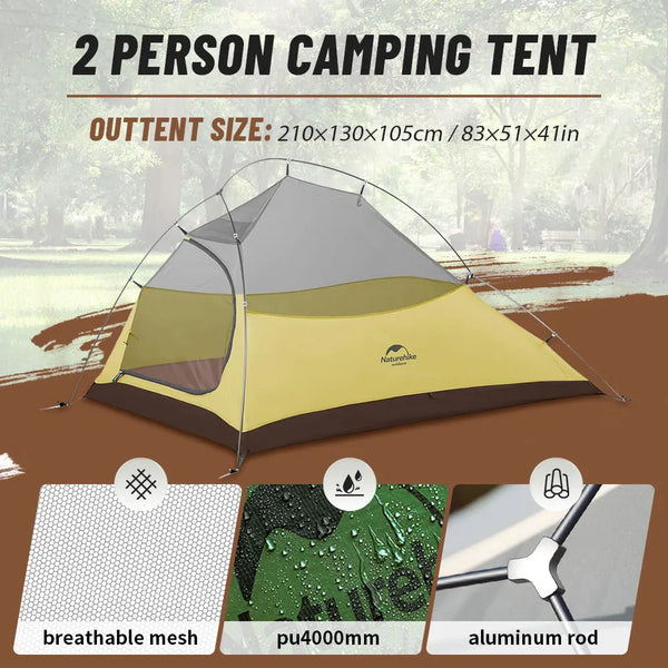 Naturehike Cloud Up 2 Man Ultra Light Moto Camping Tent