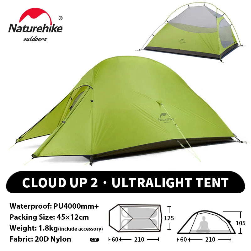 Naturehike Cloud Up 2 Man Ultra Light Moto Camping Tent