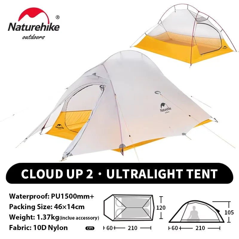 Naturehike Cloud Up 2 Man Ultra Light Moto Camping Tent