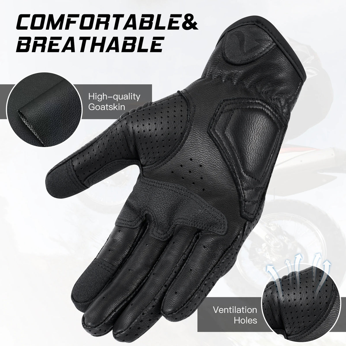 ARCFOX Goat Leather Gloves - Touch screen compatible