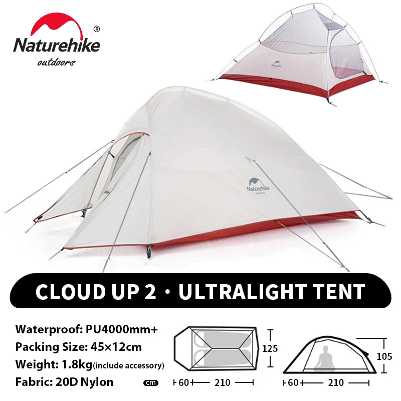 Naturehike Cloud Up 2 Man Ultra Light Moto Camping Tent