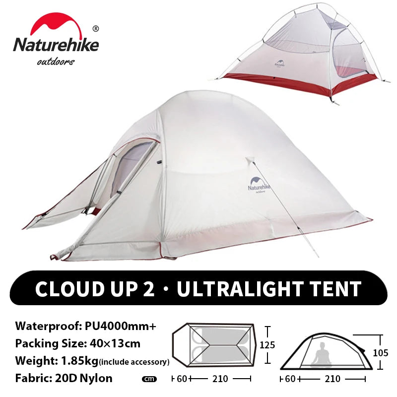 Naturehike Cloud Up 2 Man Ultra Light Moto Camping Tent